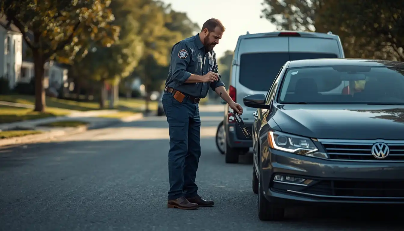 Automotive locksmith helping with a car lockout in Warrenville SC